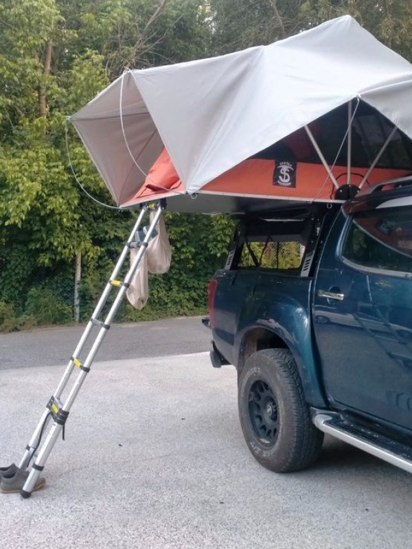 KLAPPDACHZELT DACHZELT SAMTEC MOTORS 240x160cm + VORZELT